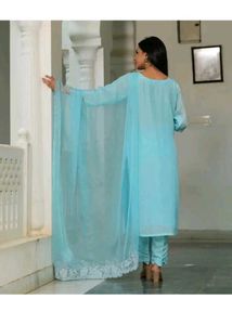 Light Blue Organza Suit