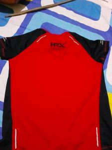 HRX RUNNING Red &amp; Black Athletic T-Shirt