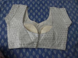 Silver Zari Padded Blouse