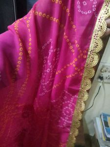 Blue Anarkali With Pink Dupatta ❤️