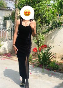 Elegant Black Velvet Dress