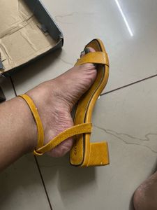 Corsica Yellow Block Heel