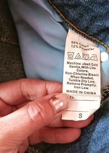 Distressed Denim Mini Skirt