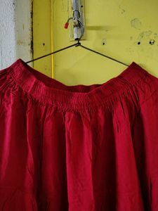 Red Maxi Skirt For Navratri Festival