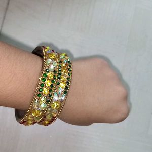 Colourful Pearl Bangles