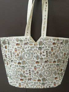 Warli Art Tote Women&#39;s Handbag For Office Travel