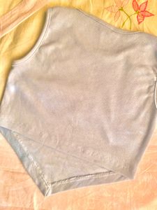 Shein Inspired Blue Crop Top With Triangle Cut