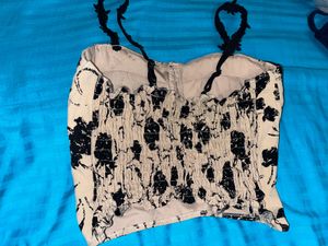 Floral Print Corset Top