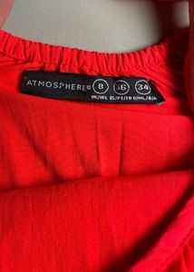 Red Noodle Strap Dress