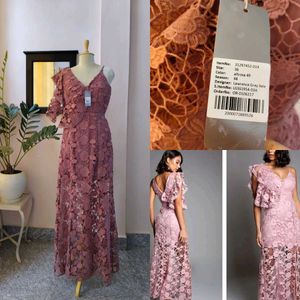 Elegant Lace Maxi Dress International Brand