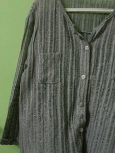 grey mesh shrug/shirt