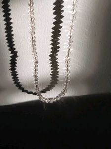 Aesthetic Transparent Crystal Necklace (Clean Girl