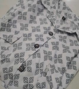 Patterned Shirt Dress