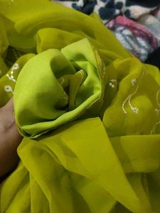 Green Sequence Saree