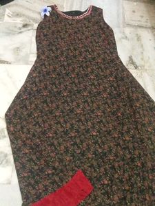 ethnic borders design decent frock for casual wear