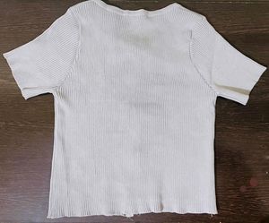 Women Gray Crop Top
