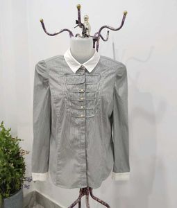 Striped Blouse with Button Detail