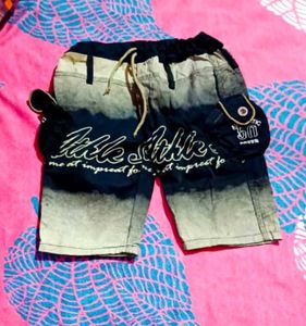 Denim Shaded Short For 7 To 8 Year Boys