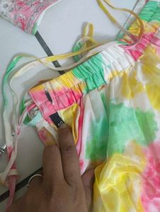 Colorful Layered Crop Top Lehenga