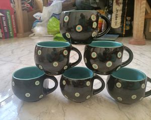 Dot Printed Tea Cups