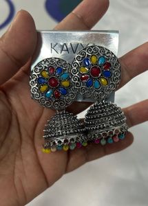 oxidized Jhumka Earrings
