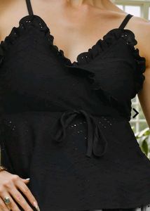 Stylish Black Ruffle Detail Dress 🥵🔥 || night we