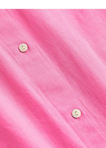 Pink h&amp;m Long Linen Sleeve Shirt