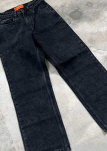 Black Wash Wide Leg Jeans