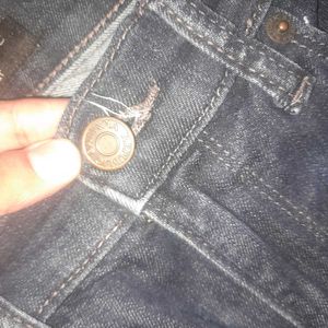 Dark Wash Denim Jeans with cute crop top