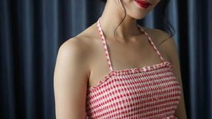 Gingham Halter Crop Top