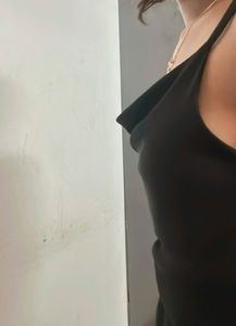 Little Black Cowl Neck Dress