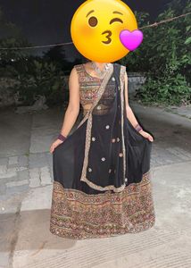Full Embroidery Lehanga navratri look