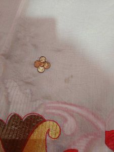 Elegant  party stylish floral printed zari Saree b