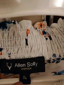 Blue And Orange Floral Ruffle Blouse - Allen Solly