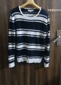 Negotiable : Striped Knit Pullover Sweater