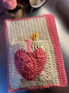Crochet Heart Book Cover