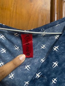 New Cottinfab V-neck Top For Women