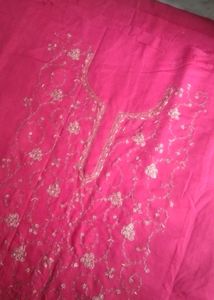 kashmiri embroidery cotton full suit piece (unstit