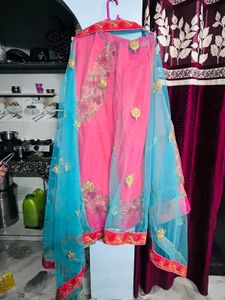 Flower Flared Can Lehenga Lengha Choli Wedding