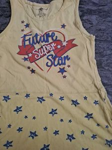 Girls&#39; Yellow Star Dress