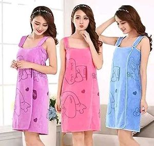 Multicolor Free Size Bath Robe For Women