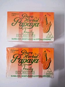 Pure Herbal Papaya Fruity Soap 135g Pack Of 2