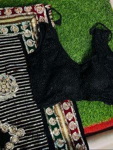 Party Wear Saree With Blouse