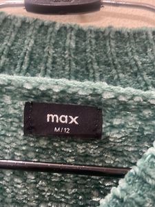 Max Green Ribbed Sweater Polyester