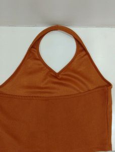 Rust Halter Neck Top