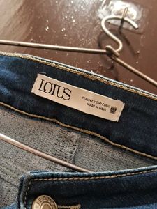 Denim Button-Front Skirt