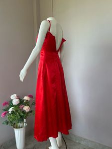 Red Satin Dress