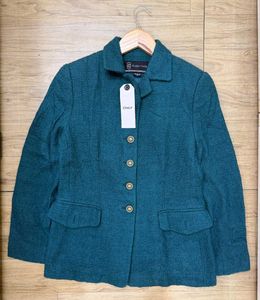 Teal Tweed Blazer -
