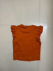ZARA KNITTED RUFFLE TOP
