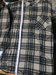 Brown Plaid Flannel Shirt - Size M
